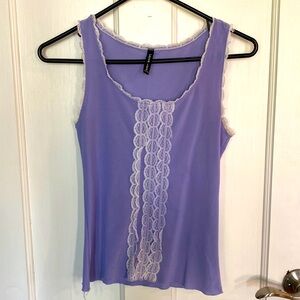 Lavender casa Lee laced tank